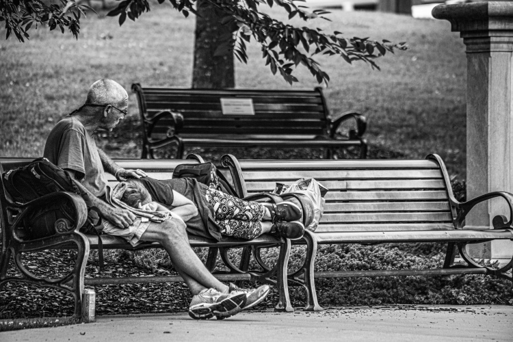 Simple love, black and white, street photography, candid
